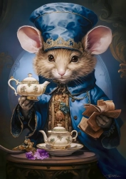 Puzzle 500 dílků – Čas na čaj, myška