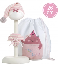 Obleček pro panenku miminko New Born velikosti 26 cm s doplňky