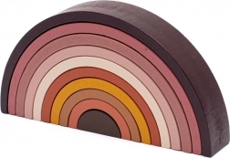Dřevěná duha Brown Montessori Baby Mix