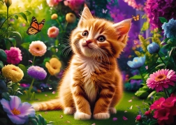 Puzzle 500 dílků roztomilé koťátko Trefl