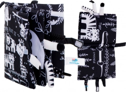 Měkká kontrastní smyslová knížka se zvířecími ocásky safari