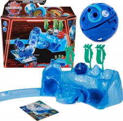 Bakugan Training Set s figurkou Octogan Aquatic Clan modrý – strategická hra