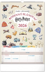 Nástěnný kalendář Rodinný plánovací Harry Potter 2026