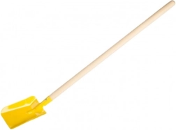 Dětská lopatka s dřevěnou násadou 80 cm – Žlutá