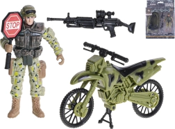 Kloubová akční figurka vojáka 10 cm s doplňky