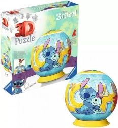 3D puzzle koule DISNEY Stitch 72 dílků na podstavci