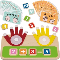 Tooky Toy dřevěná vzdělávací hračka pro učení počítání na prstech