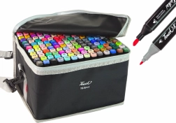 Sada dvoustranných alkoholových markerů v tašce, 168 ks