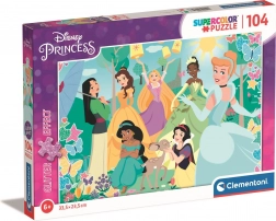 Clementoni třpytivé puzzle Disney princezny v zahradě 104 dílků