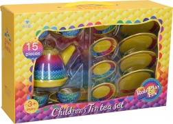 Plechová sada nádobí Žlutá 15ks