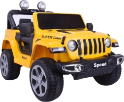 Žluté lakované vozítko na baterie 4x4