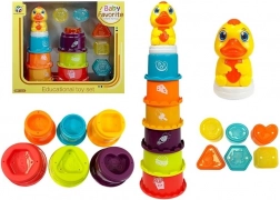 Edukační pyramida pro děti s hrnečky a kachničkou
