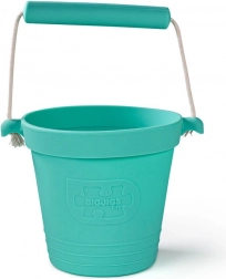 Silikonový plážový kyblíček BIGJIGS TOYS – tyrkysový