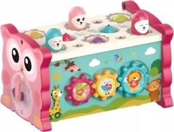 CHIPOLINO Motorická kostka 8v1 Sova Růžová