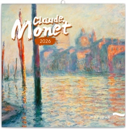 Poznámkový kalendář Claude Monet 2026, 30 x 30 cm