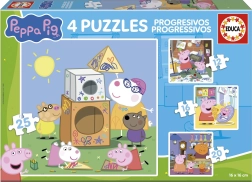 Sada puzzle PRASÁTKO PEPPA 4v1 (12, 16, 20, 25 dílků) EDUCA