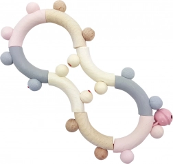 Hess dřevěné motorické chrastítko růžové