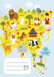 Školní sešit A5 s pomocnými linkami pro prvňáčky, 10 listů