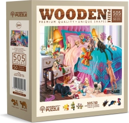 Dřevěné puzzle WOODEN CITY Nezbedná štěňata 505 dílků