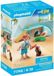 PLAYMOBIL chlapec s morčaty a domečkem pro hlodavce