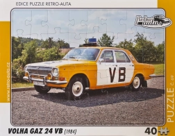 RETRO-AUTA puzzle Volha GAZ 24 VB 40 dílků