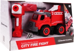 Rozebíratelné hasičské auto s nářadím a dálkovým ovládáním