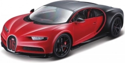 kovový model auta 1:18 bugatti chiron sport červený