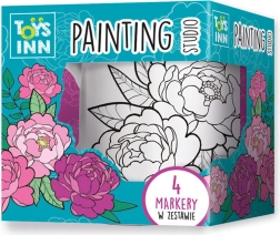 Keramický hrnek k vybarvování s motivem pivoňky