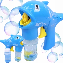 Bublifuková pistole delfín s nádržkou a 2 náplněmi