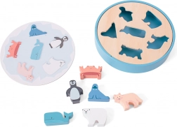 Dřevěné obrysové puzzle se zvířátky oceánu