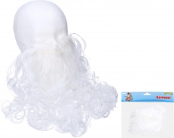 Bílé umělé vousy pro kostým Mikuláše, čaroděje nebo dědečka