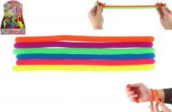 Antistresová natahovací silikonová hračka 27 cm, 6 barev, 60 ks v boxu