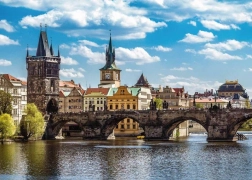 Praha – pohled na Karlův most, puzzle 1000 dílků