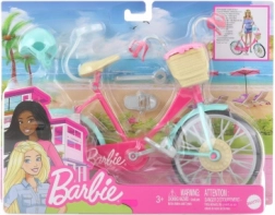 Kolo pro panenku Barbie s košíkem a helmou