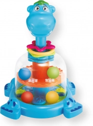 Dinosaurus s kuličkami – pestrobarevný mechanický kolotoč pro děti