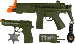 Vojenský set se samopalem se světelnými a zvukovými efekty