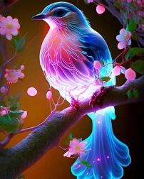 Diamantové malování magický pták 30 × 40 cm