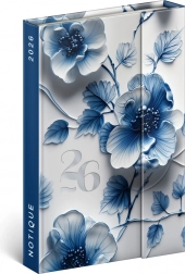 Týdenní magnetický diář Porcelánový květ 2026