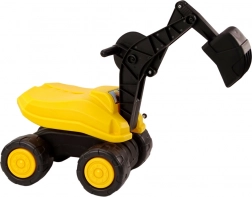 dětský jezdící bagr se sedačkou, otoč 360°, pohyblivá lžíce – žlutý
