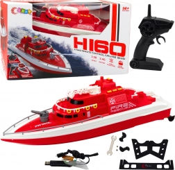 Červená dálkově ovládaná záchranářská motorová loď 1:28
