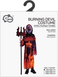 Dětský kostým ďábla s kapucí 110–120 cm