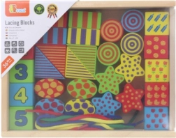 VIGA dřevěná navlékací sada pro děti