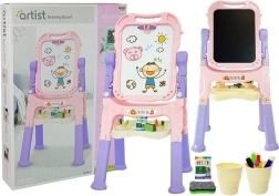 Dětská oboustranná magnetická tabule růžovo-fialová