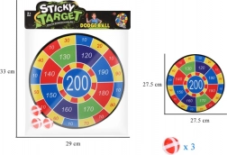 Terč na bezpečné házení s míčky na suchý zip 28 cm