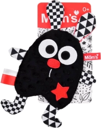 Sensoryční šusticí hračka s hvězdičkou – černá