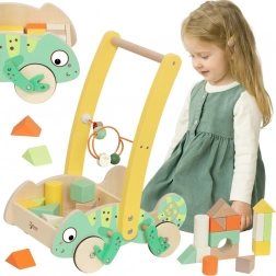 Classic World dřevěné chodítko Chameleon s kostkami