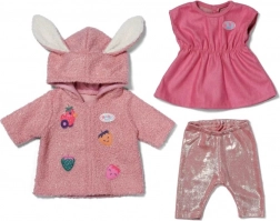 baby born sada kabátek a šaty pro panenku 43 cm
