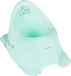 Hrající dětský nočník Bunny, mátový, protiskluzový