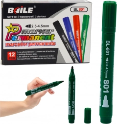 permanentní voděodolný zelený popisovač 2,5–4,5 mm