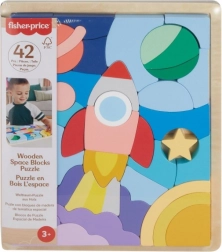 Dřevěné puzzle Fisher-Price vesmír 42 dílků